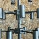 XL 60s 70s Chandelier Chandelier Pendant Lamp Chrome & Metal Design 60s 70s