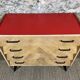 Vintage Chest of Drawers 50's Light Oak Compass Feet 4 Drawers Restyled