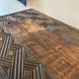 Brutalist African sideboard attributed to Berquin 1960