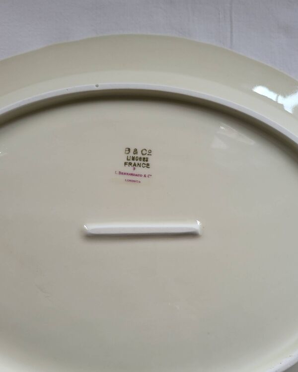 Limoges Bernardaud plat ovale en porcelaine