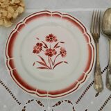 6 old flat plates mismatched in earthenware