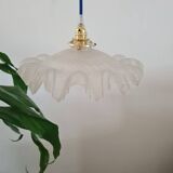 Vintage frosted glass lampshade pendant light