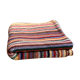 Hand crocheted wool blanket plaid