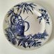 Antique plate with Chinese blue oriental decoration from the late 19th century.