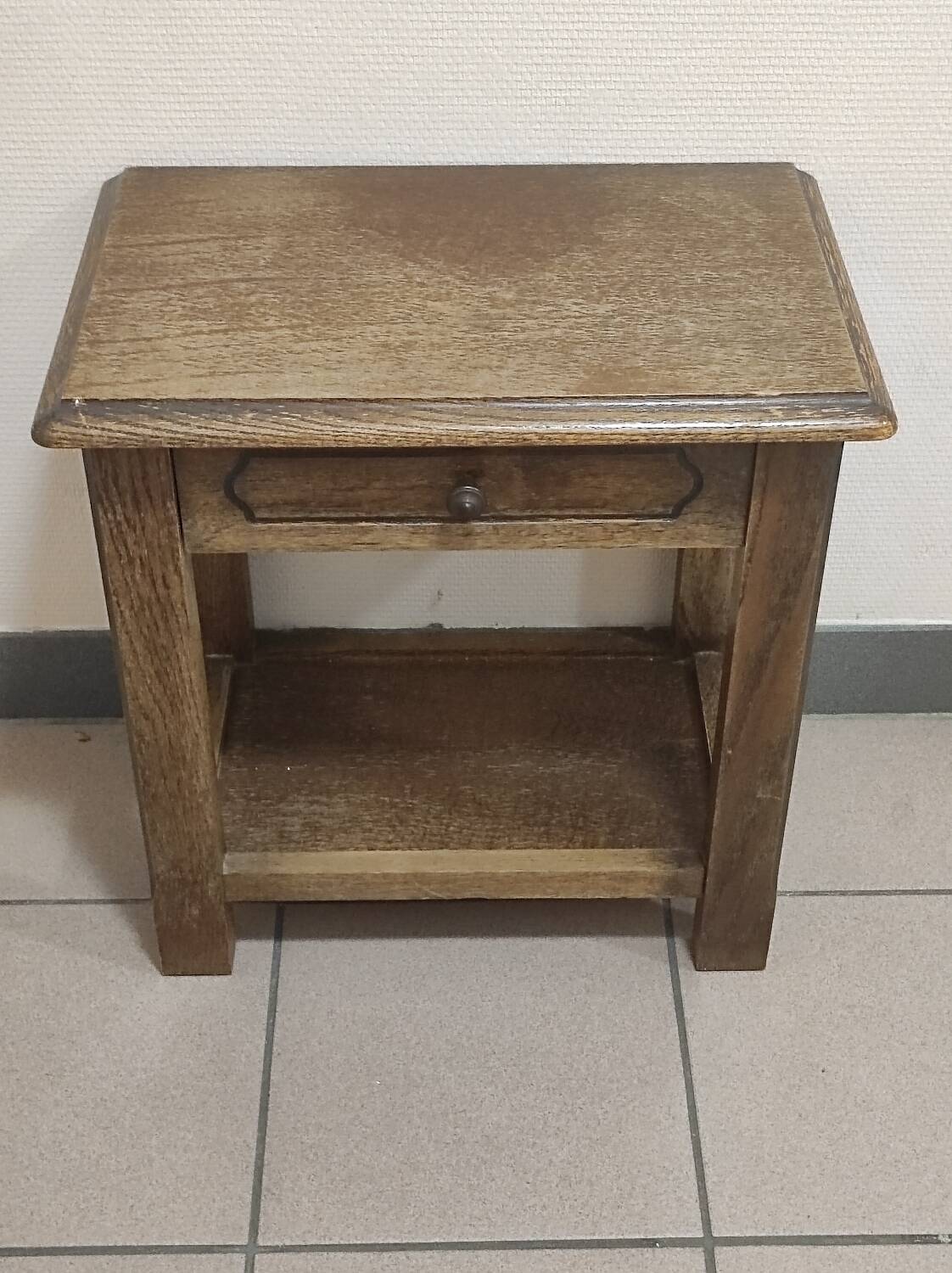 Solid wood bedside table