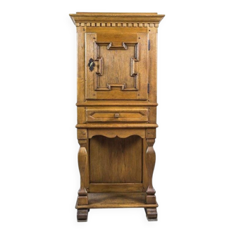 19th Century Rustic Oak Cabinet, 1890s