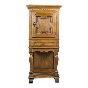 19th Century Rustic Oak Cabinet, 1890s