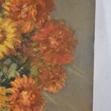 Claude PALLOT (1901-1987) "Still life with bouquet of yellow flowers" oil on panel signed