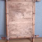 Miroir ancien "cadre bambou" 45 x 57 cm