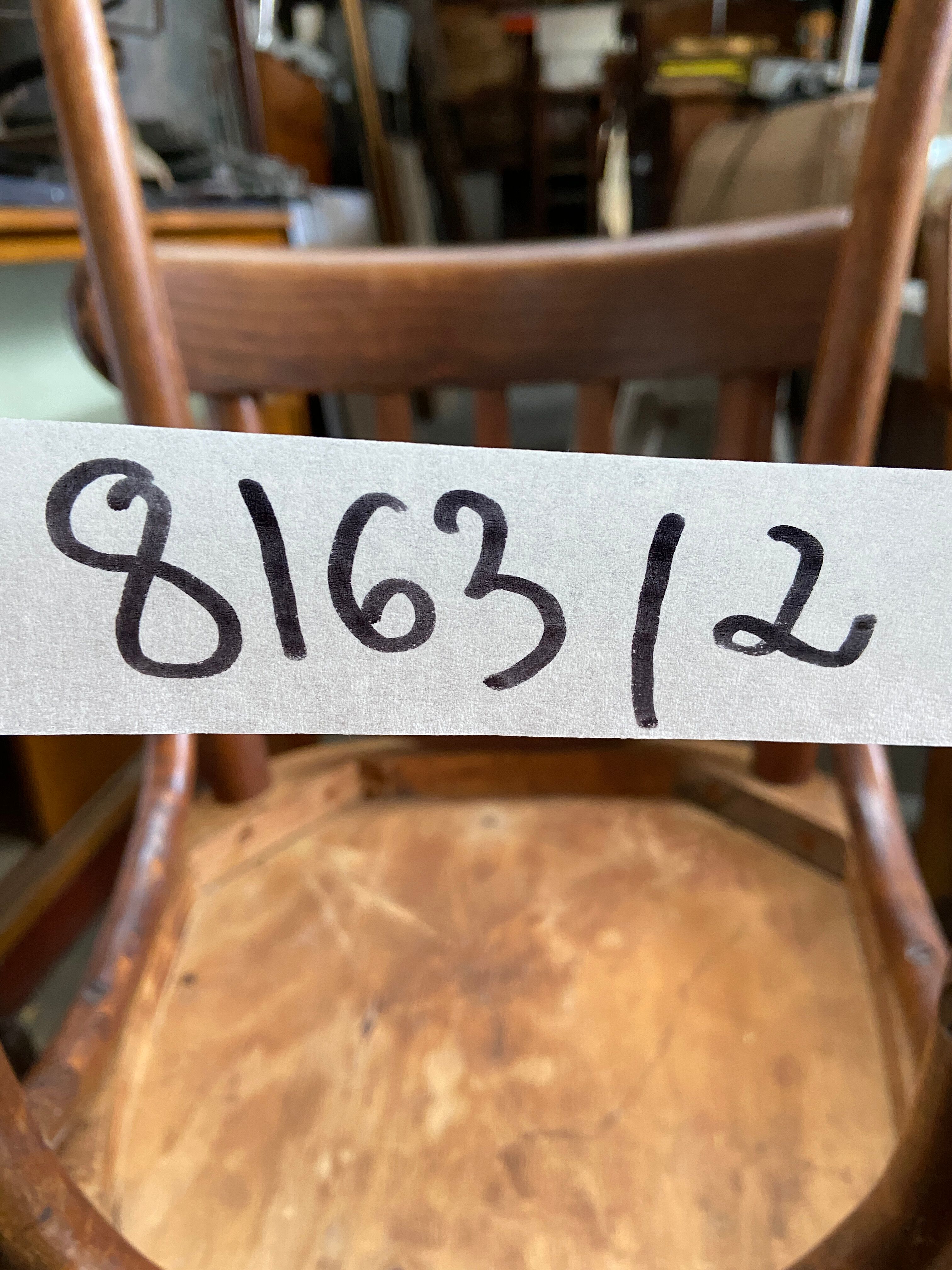 Pair of vintage 60s curved wood coffee chairs