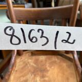 Pair of vintage 60s curved wood coffee chairs