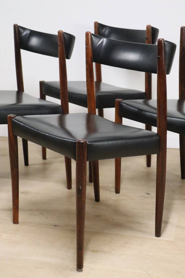 Set of 4 Scandinavian chairs in rosewood – Denmark – 1960s