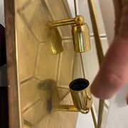Hexagonal Brass Glass Sconces Set of 2