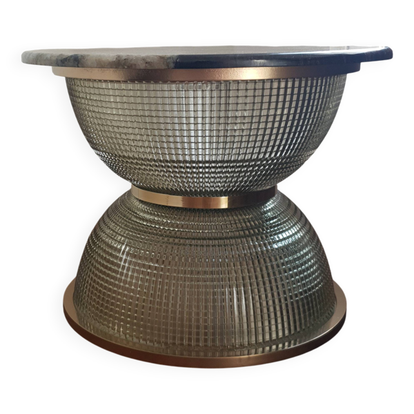 Table basse Holophane Gold en marbre