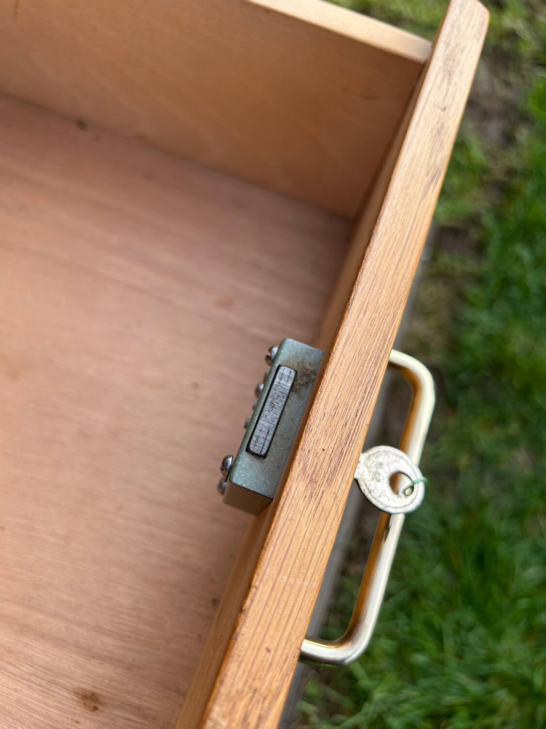 Vintage 1950s desk in light oak