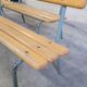 Paire de bancs d'école maternelle enfant fabrication 1950