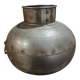 antique Indian brass tin-plated water pot vintage from Rajasthan