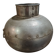 antique Indian brass tin-plated water pot vintage from Rajasthan