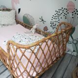 Vintage rattan child bed