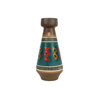 Vase vintage Allemagne de l'Ouest Turquoise Dumler Breiden 119-30