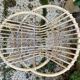 Set of 3 vintage rattan armchairs