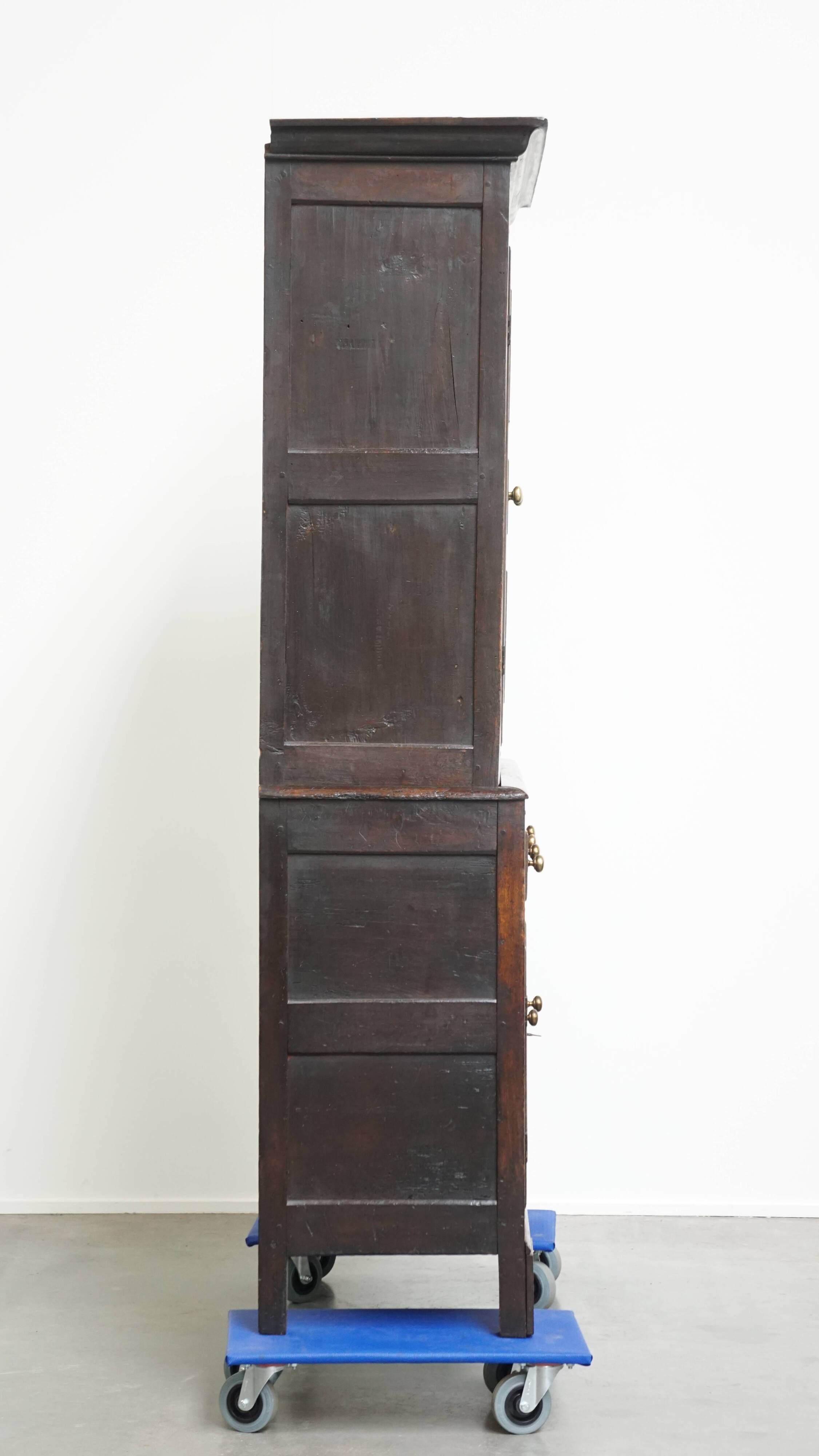 Antique English Oak Food Cupboard from the Late 18th / Early 19th Century