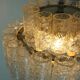 3-tier 1960s vintage mid century doria ice glass CHANDELIER with 45 glasses
