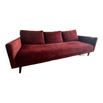 Velvet sofa terra cotta