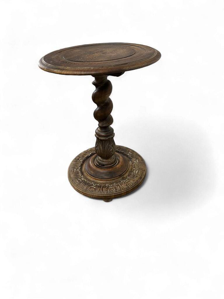 Vintage wooden side table / plant table / table base