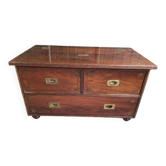 Malle coffre commode de bateau en acajou et laiton the great pacific s fran