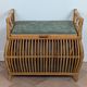 1960s rattan storage bench