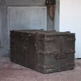 Old wooden chest with fittings, corsair chest, storage chest