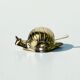 Vintage Italian snail butter dish, silver-plated, 1970s