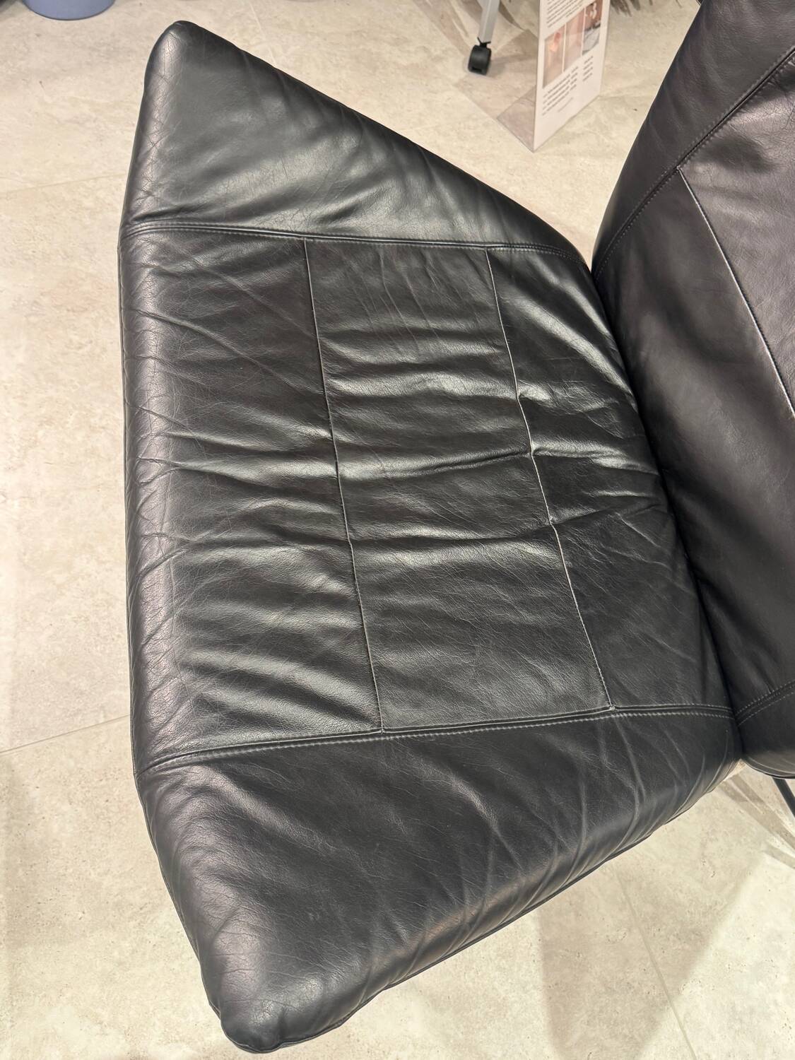 Fauteuil Italienne en cuir 1970