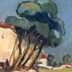 Original Swedish Oil on Canvas – “Mediterranean Scene” by Axel Hamborn – Signed – Vintage & Framed