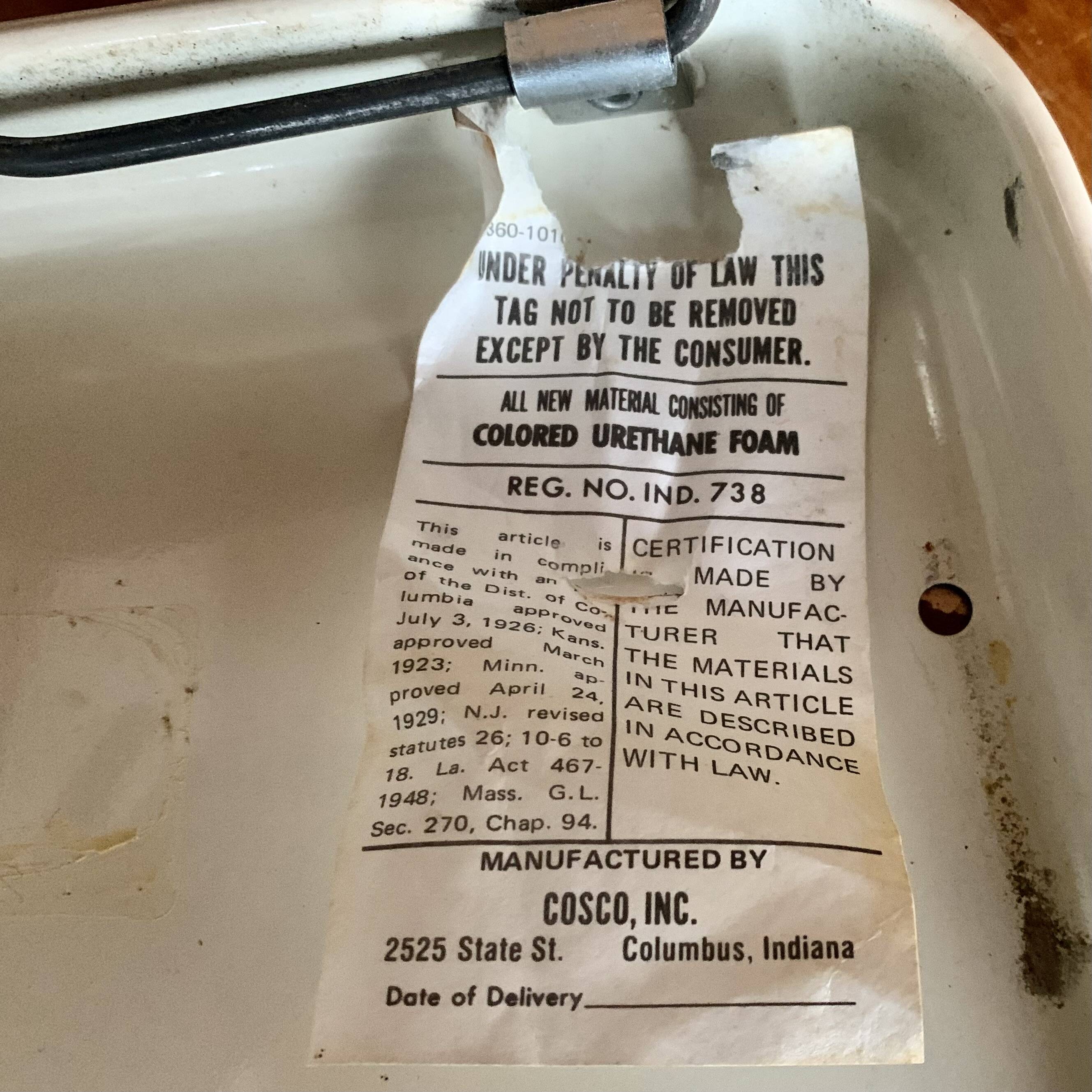 Vintage cosco step stool chair in chrome steel and white skai