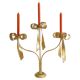 Large Gilt Wrought Iron Candelabra with Patina in Maison Jansen Style