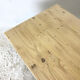 Table, legs light beige, top solid wood raw