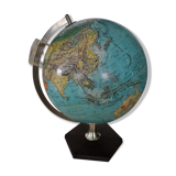 Earth globe map world vintage Denmark complete from 1972