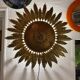 Large wall sconce "Sol" in gilded wrought iron – Spain, 1950s