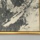 Old artistic photo in black and white Mountain Golden frame
