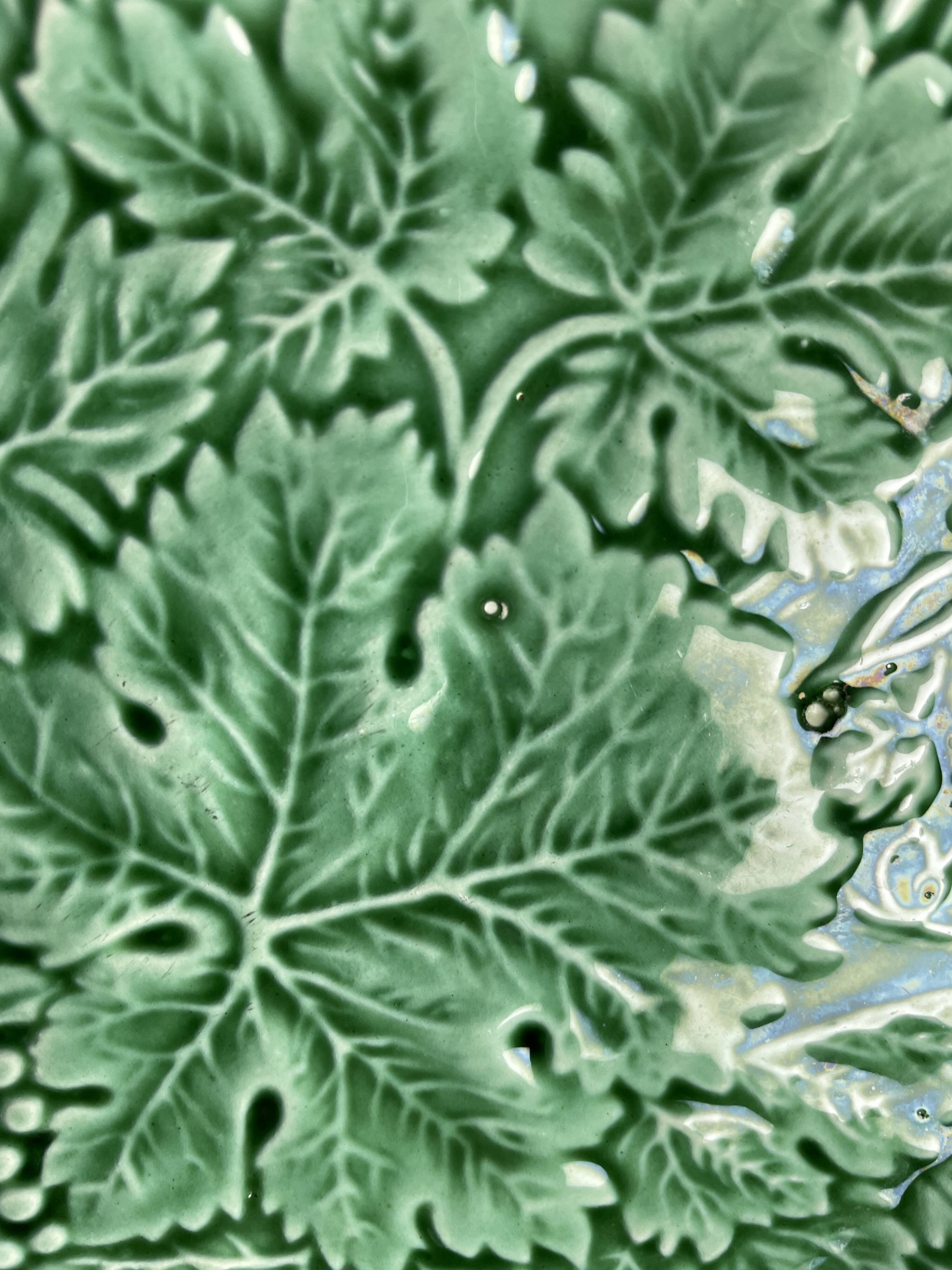 Sarreguemines grape barbotine dessert plates