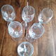 Lot de 6 verres à vin en verre strié