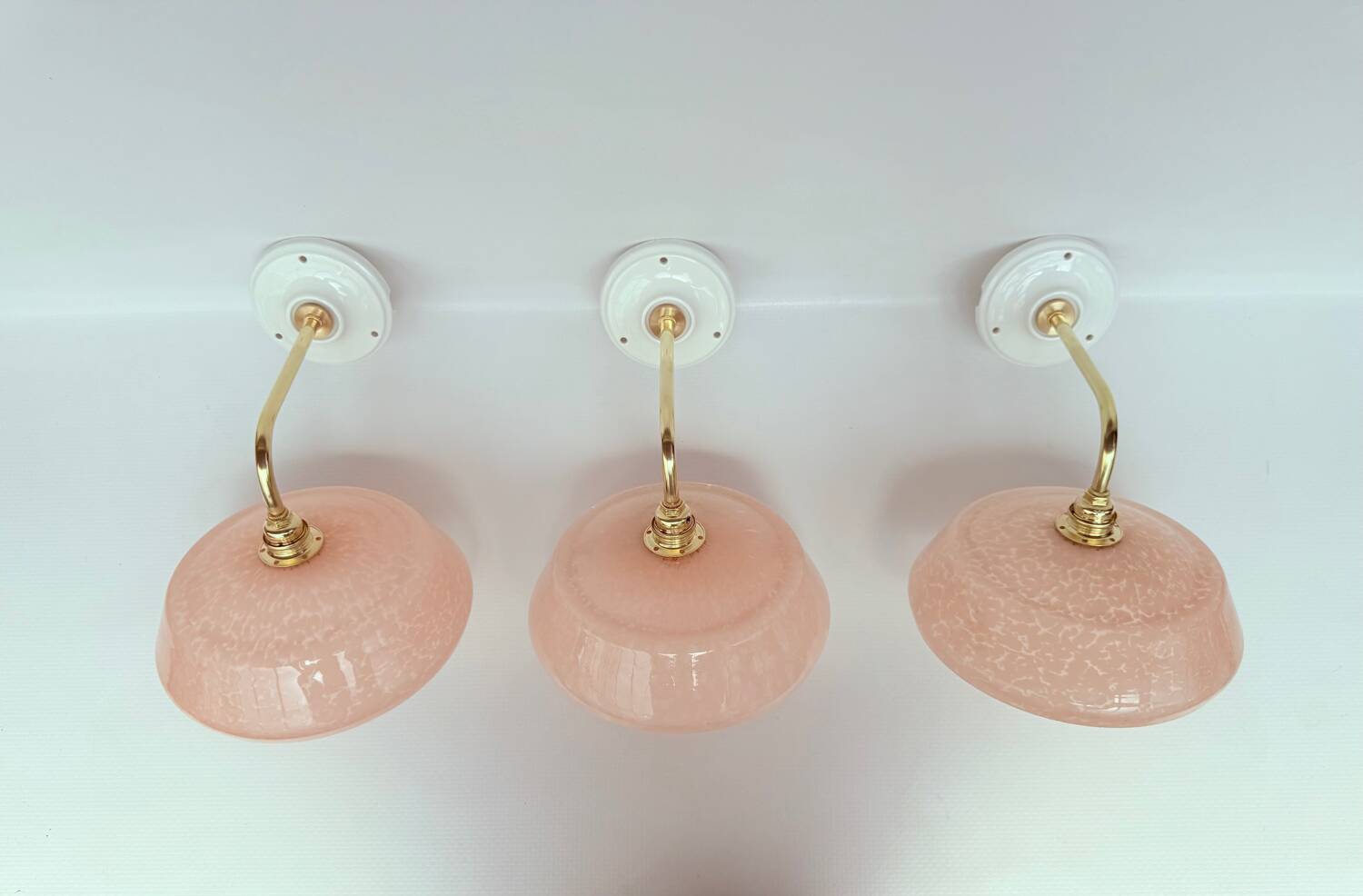 Appliques verre de Clichy moucheté