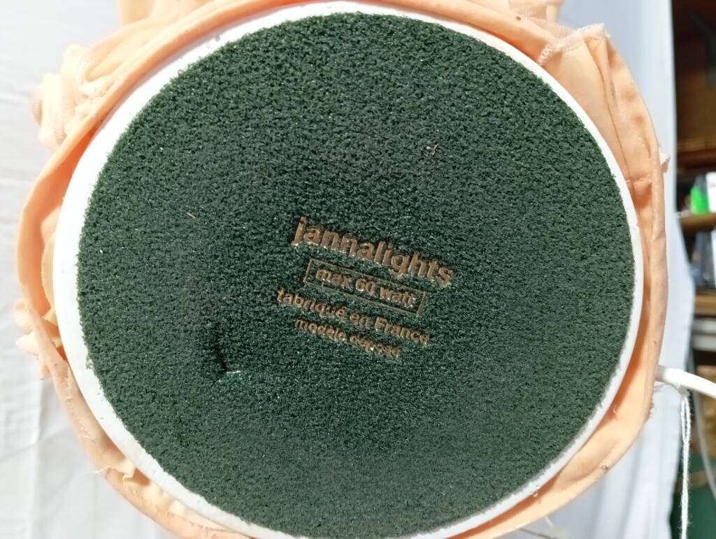 Large Jannalights draped fabric lamp from the 70s