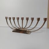 Menorah chrome metal candlestick from the 70s