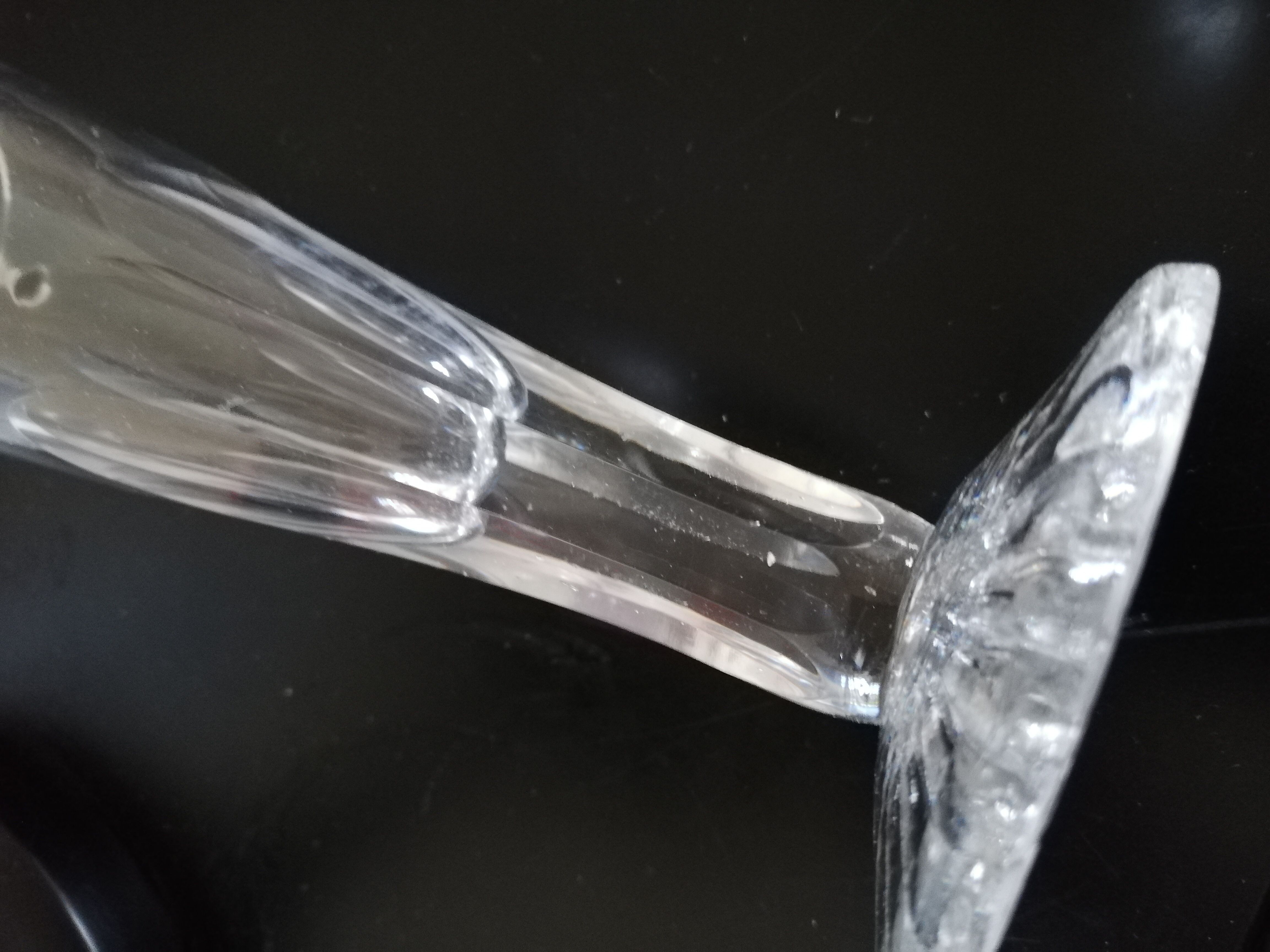 2 art deco champagne flutes