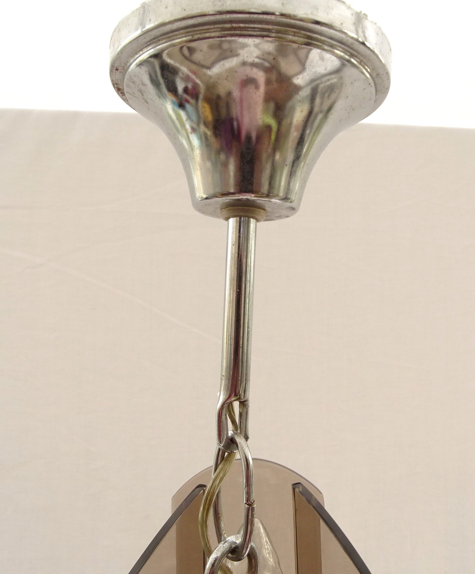 Design chandelier in smoked glass 6 lights