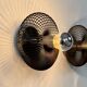 Set of 3 vintage wall lights, metal, France, 1970.