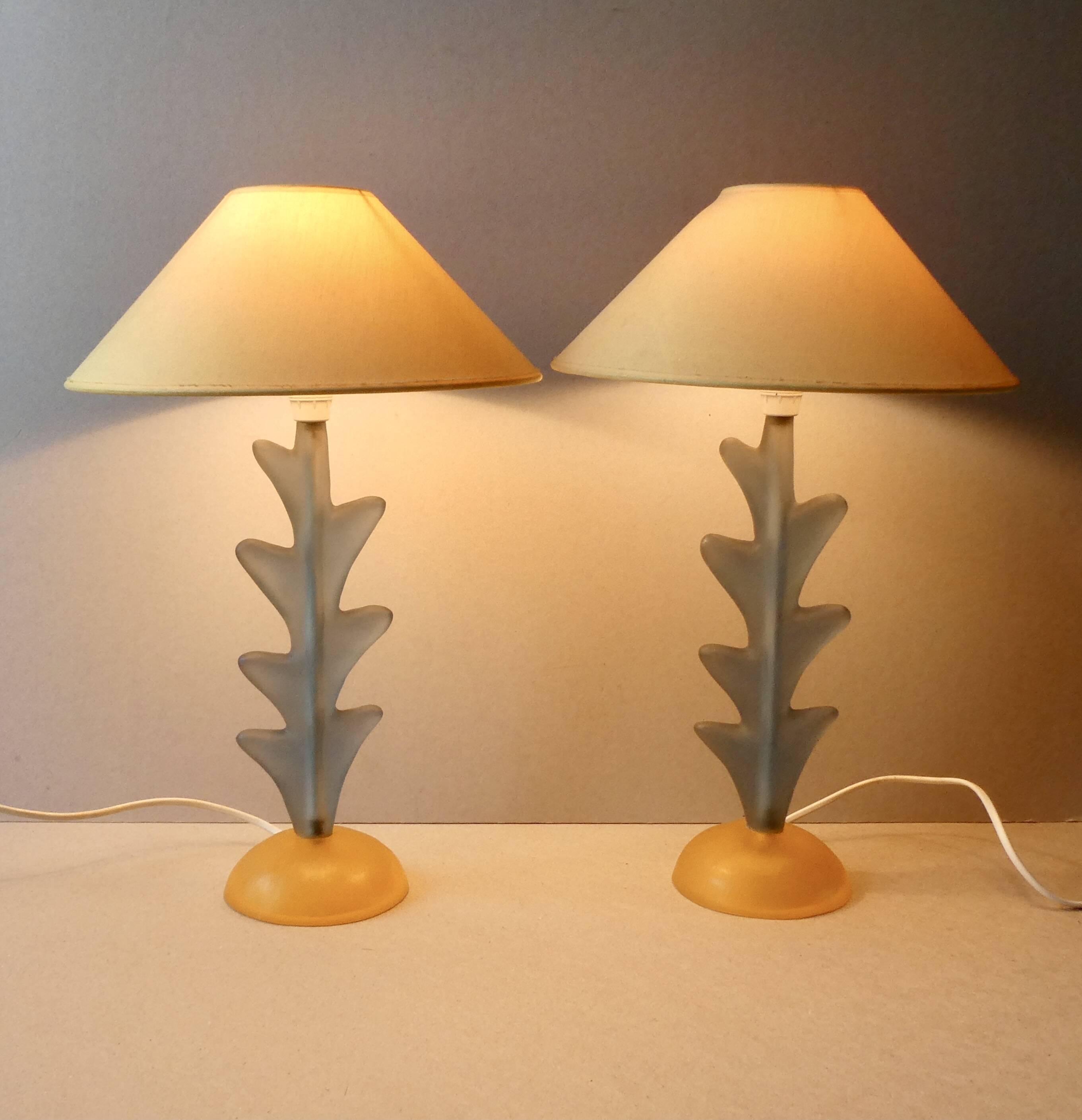 Paire de lampes design Trait d'Union des années 80